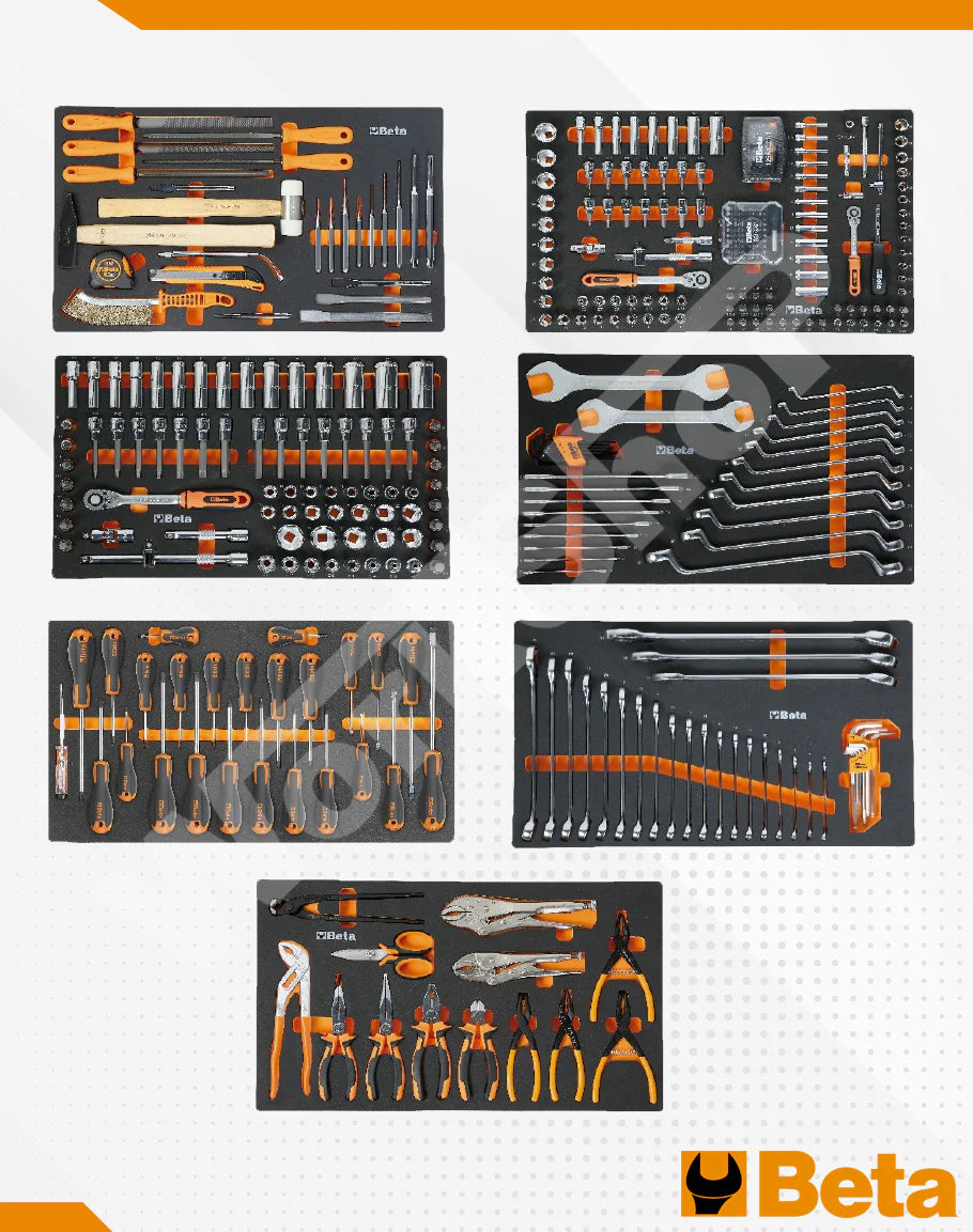 Allestimento 398 utensili BETA in termoformato morbido
