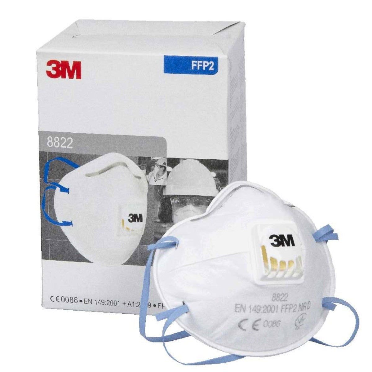 3M™ Respiratore monouso 8822, FFP2 NR D, con valvola CONF.10PZ.