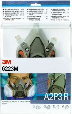 Kit respiratore semimaschera riutilizzabile 3M™filtro A2P3 R 6223M
