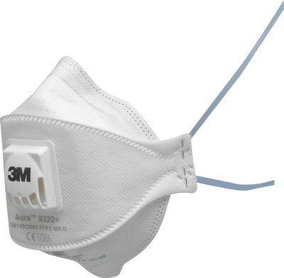 3M™ Aura™ Respiratore monouso 9322+ FFP2 NR D, con valvola conf. 330pz.