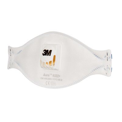 3M™ Aura™ Respiratore monouso 9322+ FFP2 NR D, con valvola conf. 10pz.
