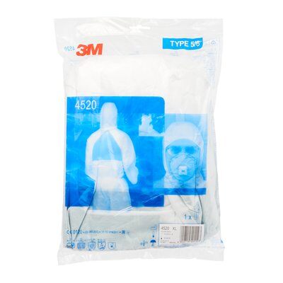 Tuta protettiva 3M™ Indumento di protezione Bianco 4520 M - L - XL