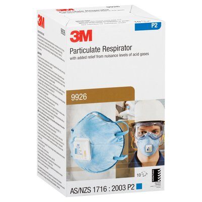 3M™ Respiratore 9926 carboni attivi (per Gas acidi) FFP2 NR D con valvola conf.10pz.