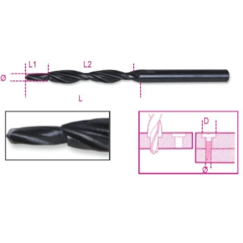 Punte gradino eliche indipendenti sedi viti 180° HSS fori passanti Beta 420B