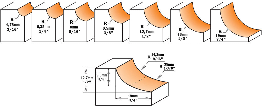 Fresa Legno Cmt gambo 6mm 737.286.11