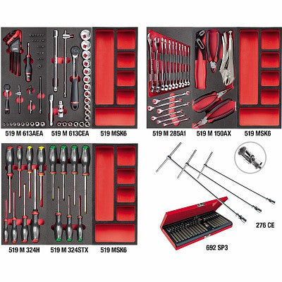Set 149 utensili Usag 495 A-SP in termoformato morbido AUTORIPARAZIONE