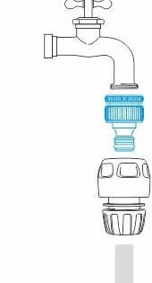 Presa rubinetti filettati 3/4" -1/2" F GF GARDEN