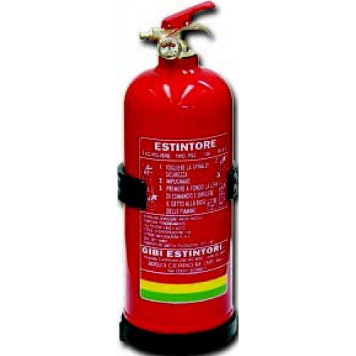 Estintore a polvere 2kg. con supporto