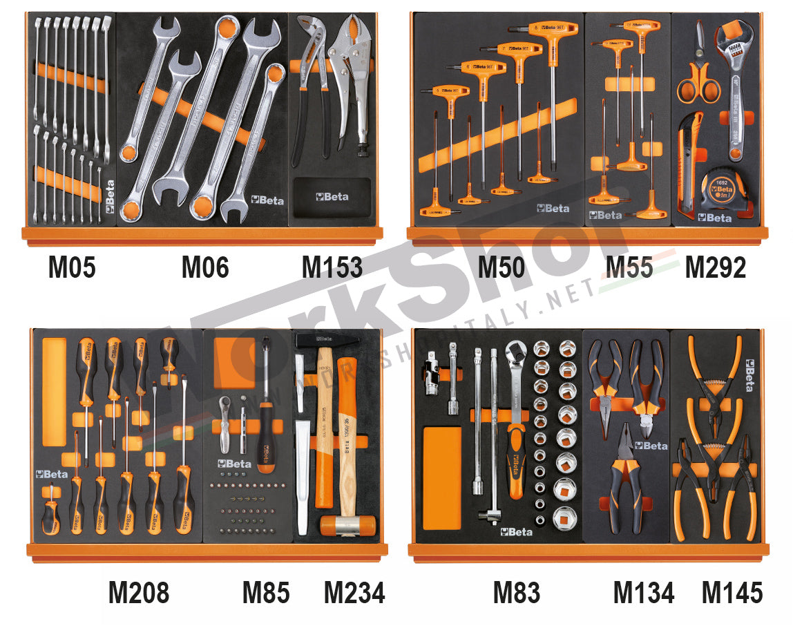 Assortimento di 130 utensili termoformato morbido Beta 5904VG/3M