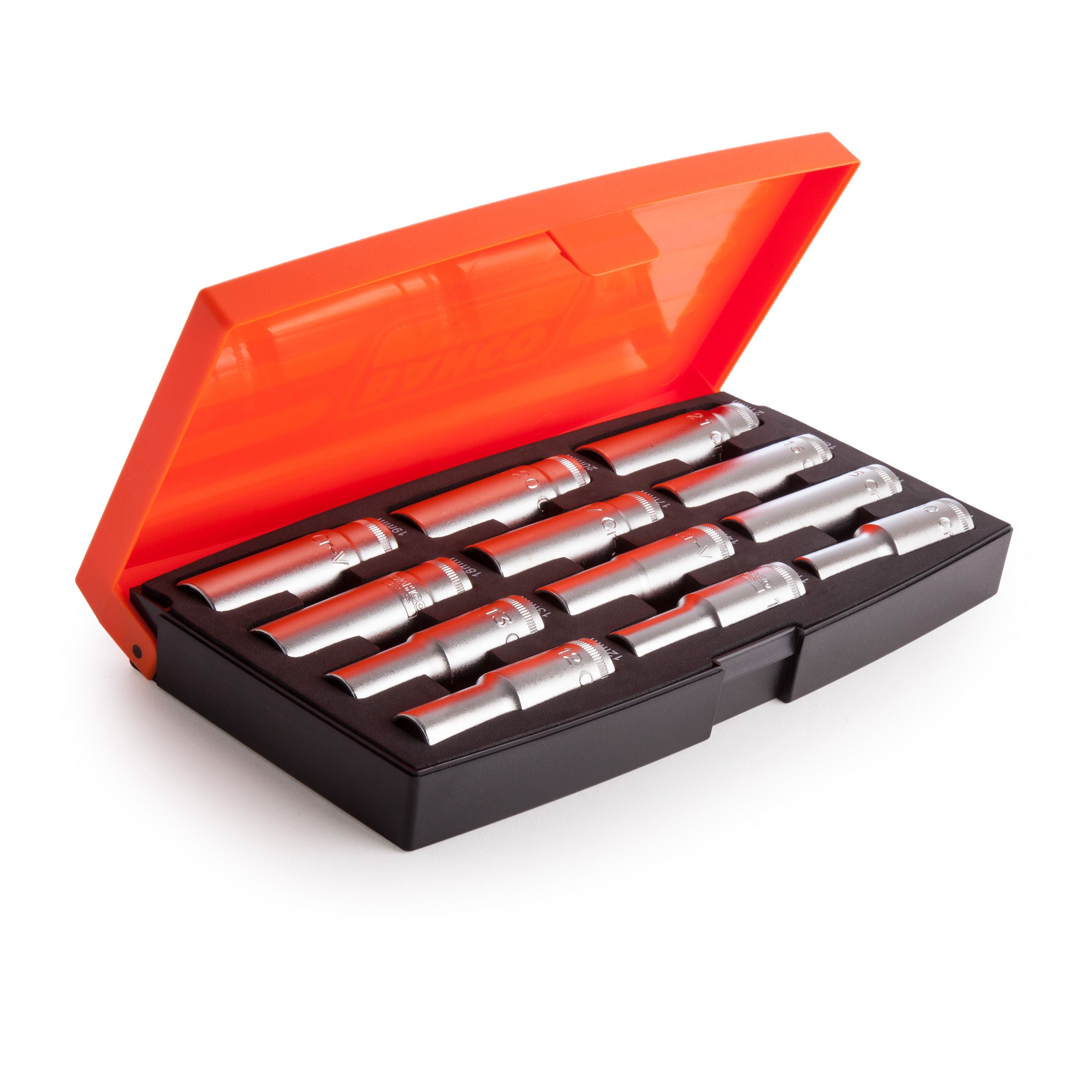 Assortimento 12 chiavi a bussola serie lunga, 1/2" Bahco S1612L