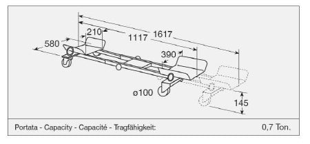 Carrello per spostamento autovetture OMCN 388/C