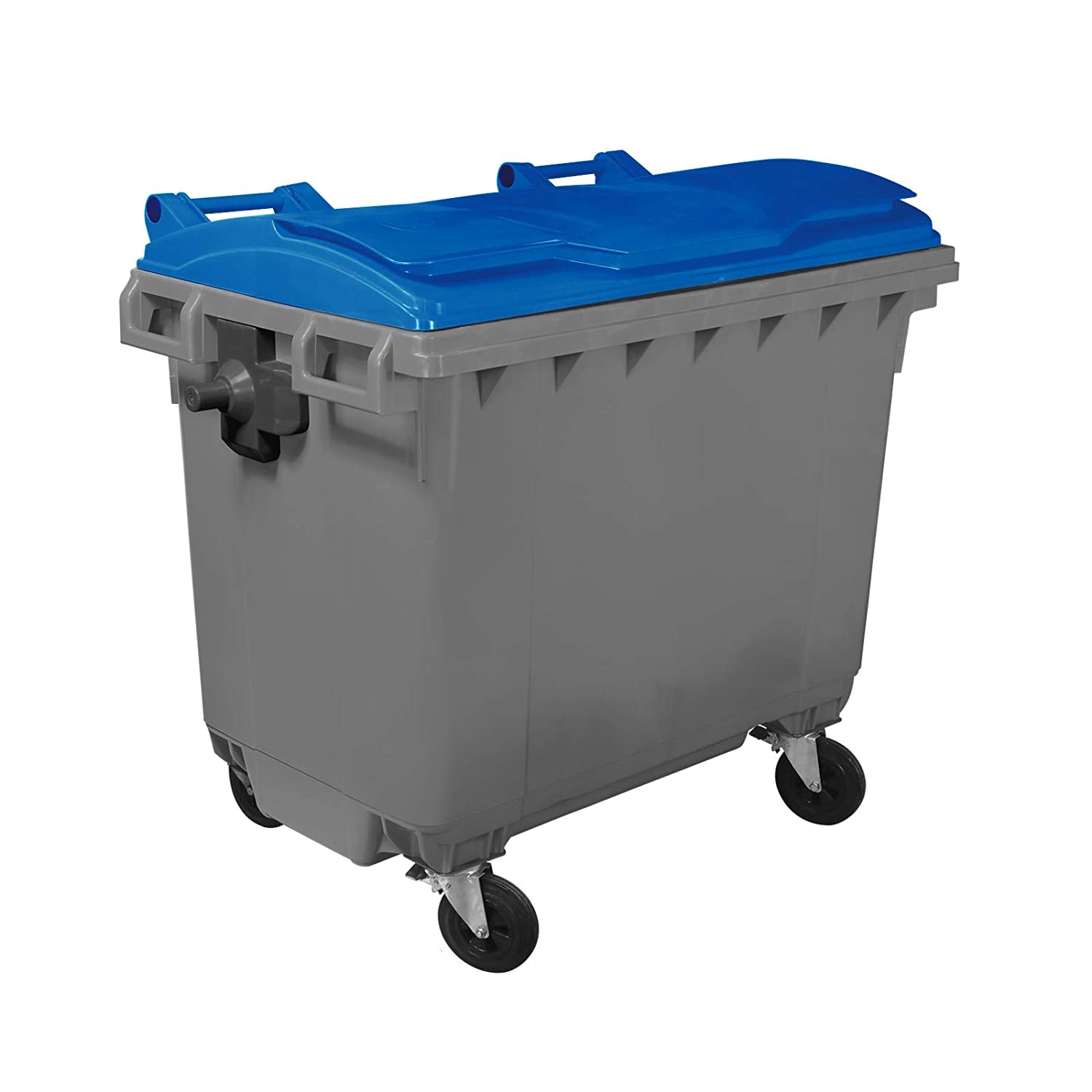 BIDONE 4 RUOTE PORTA RIFIUTI lt.1100 MOBIL PLASTIC 1/1100/5GRB-BLB – GRIGIO-BLU