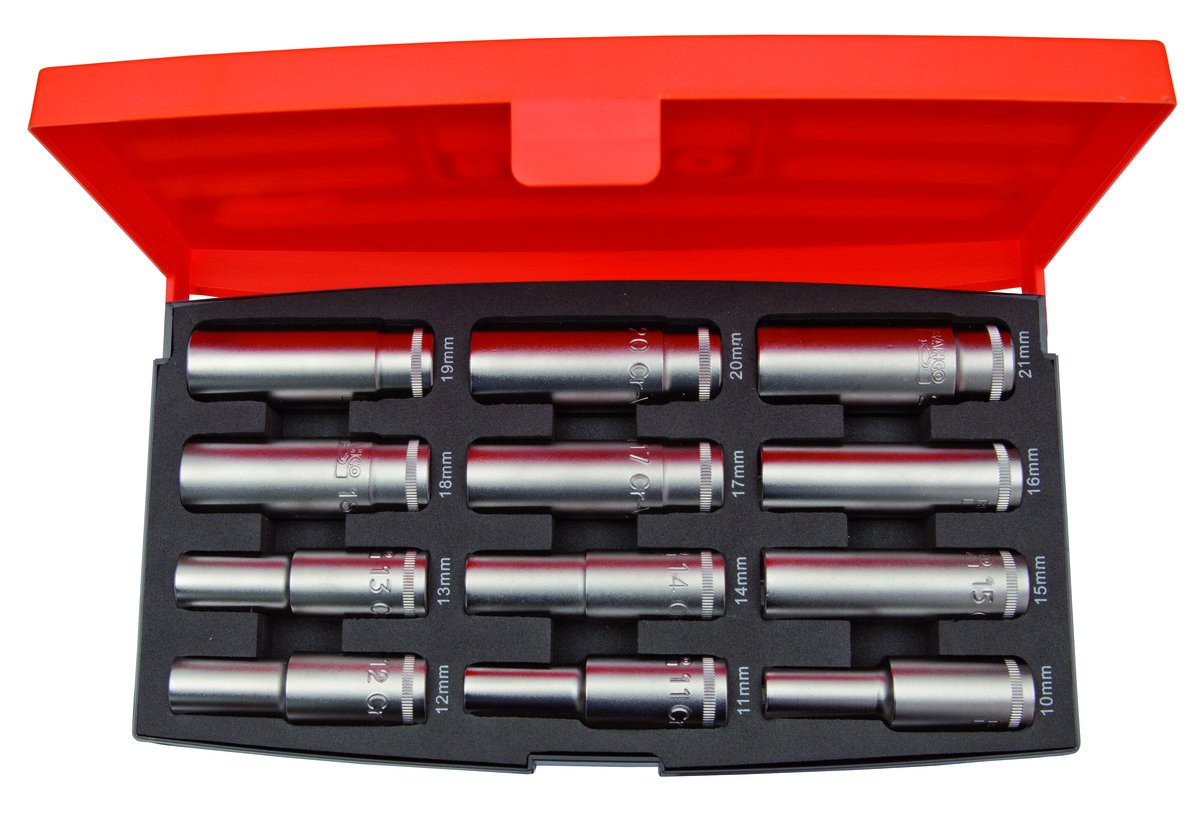 Bussole a macchina serie lunga da 3/8" 14 pezzi Bahco