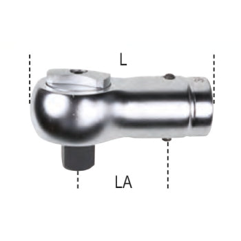 Cricchetti reversibili per barre dinamometriche con attacco tondo Ø 22 mm Beta 622