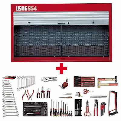 Armadio Usag 654I con tapparella ALLESTIMENTO 93 utensili INDUSTRIA