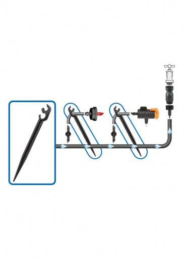Picchetto tubo capillare 4x6mm GF GARDEN 10PZ.