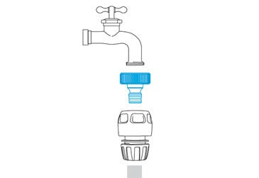 Presa rubinetti filettati 1" F GF GARDEN