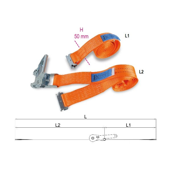 Cinghie di ancoraggio Beta Robur 8182E 50mm