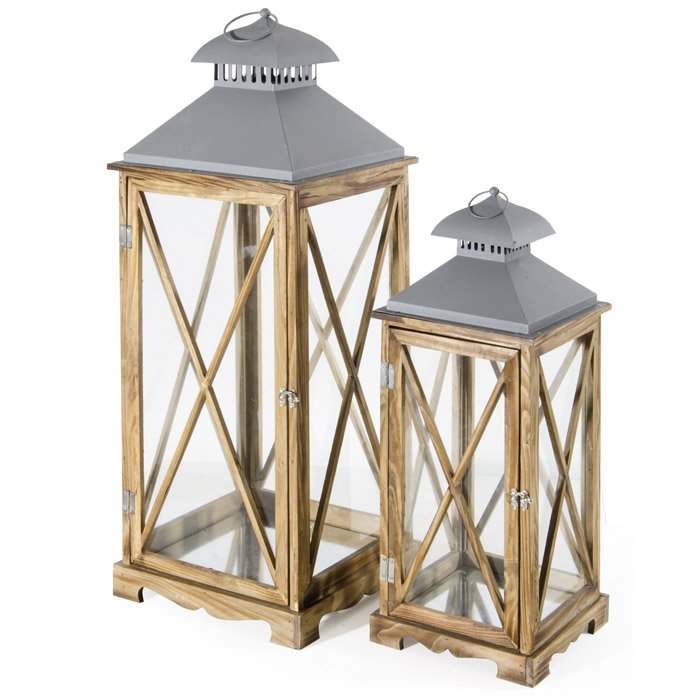 Set 2 lanterne Arles marrone Verdelook