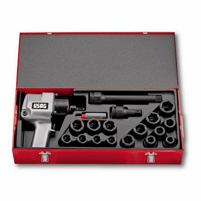 Avvitatore impulsi 3/4" Usag 928 D1/S19 in cassetta metallica con accessori