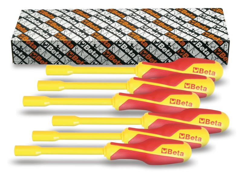 Serie di 6 chiavi a bussola esagonale con impugnatura (art. 943MQ) Beta 943MQ/S Isolamento 1000V