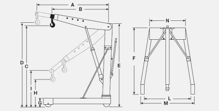 Gru idraulica SL/20 OMCN 2ton. 2 velocita'