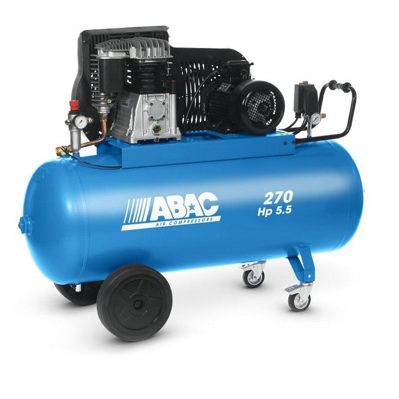 COMPRESSORE ABAC 270 lt. 5,5hp CINGHIA B5900B 270 CT5,5 400volt