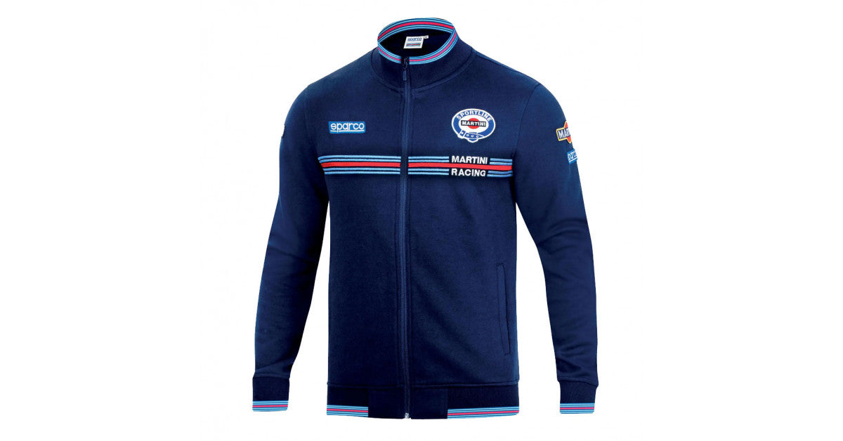 Felpa Full Zip Sparco Martini Racing blu