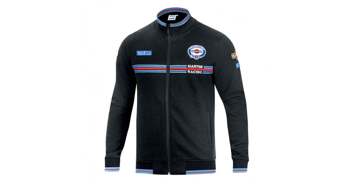 Felpa Full Zip Sparco Martini Racing nero