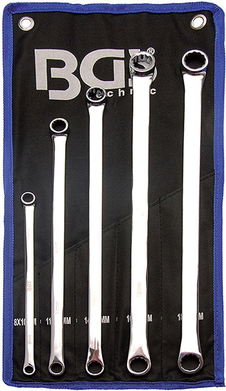 SET 5 PEZZI, CHIAVI DOPPIO ANELLO EXTRA-LUNGHE, 8 - 19 MM BGS1187