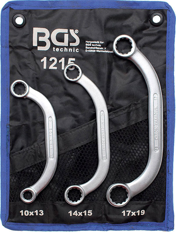 SET 3 PEZZI, CHIAVI POLIGONALI PER STARTER, 10X13 - 17X19 MM BGS1215