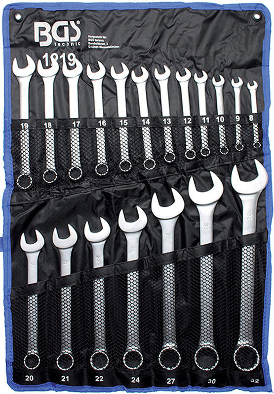 SERIE 19 CHIAVI COMB.SATINATE 8-32 MM. BGS1219