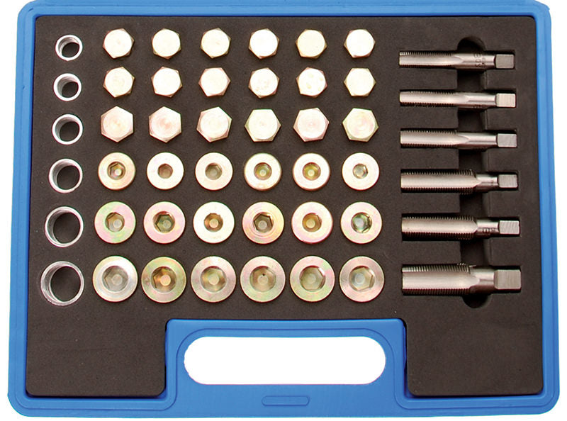 SET 114 PEZZI, PER RIPARAZIONE TAPPI SCARICO OLIO BGS123