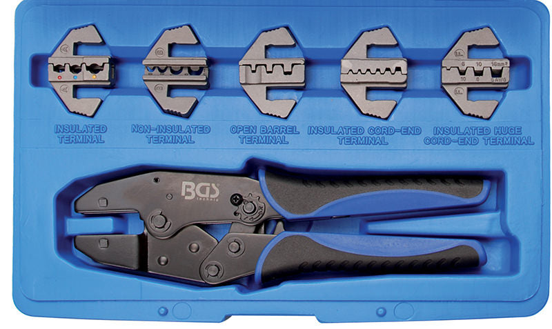 SET PINZE A CRIMPARE CON 5 COPPIE DI GANASCE BGS1410