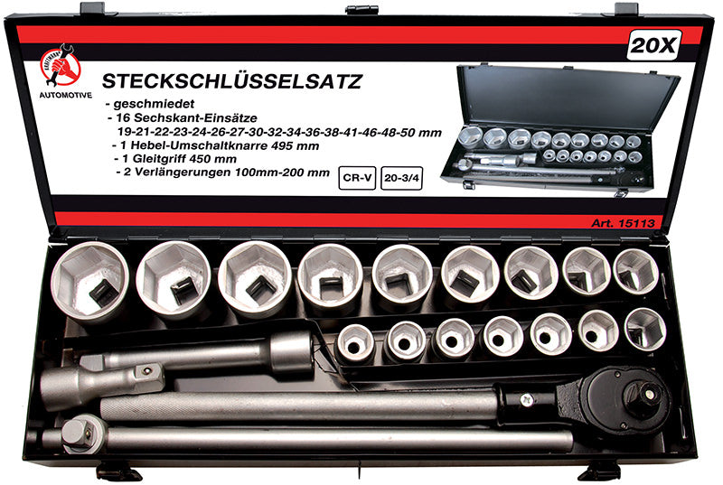 SET 21 PZ,BUSSOLE ATT. 3/4" BGS15113