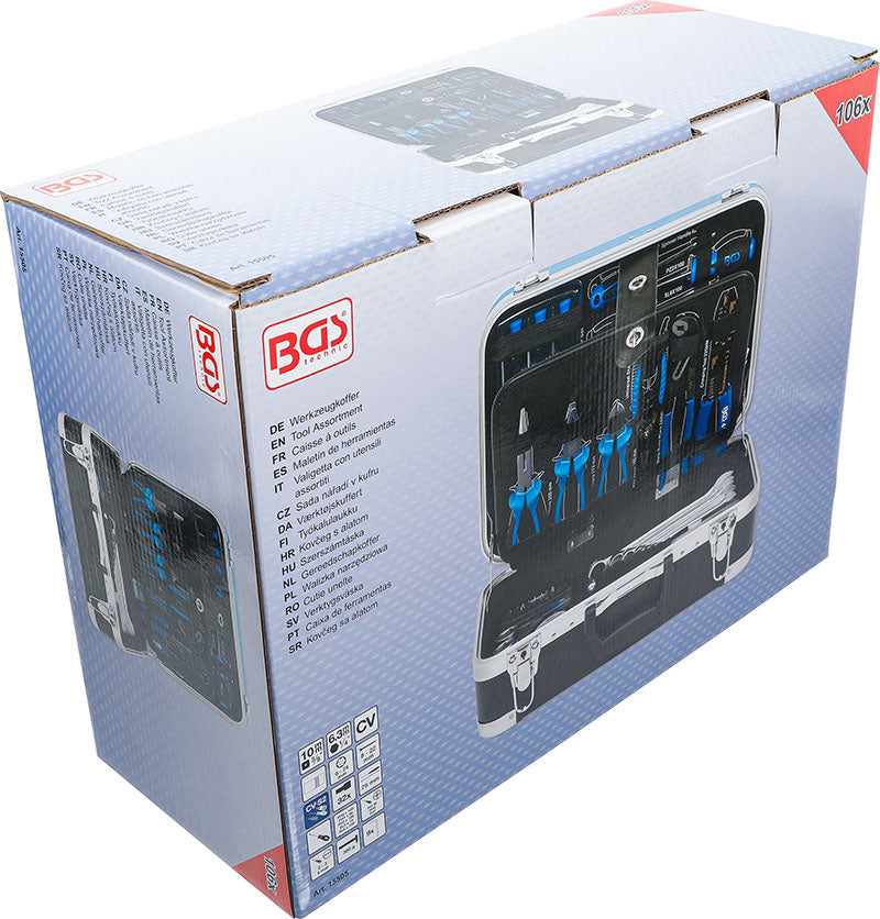 VALIGETTA CON 106 UTENSILI, IDEALE PER MECCANICI BGS15505