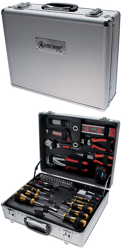 CASSETTA IN ALLUMINIO CON 129 UTENSILI BGS2204