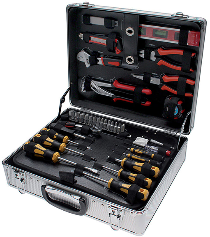 CASSETTA IN ALLUMINIO CON 129 UTENSILI BGS2204