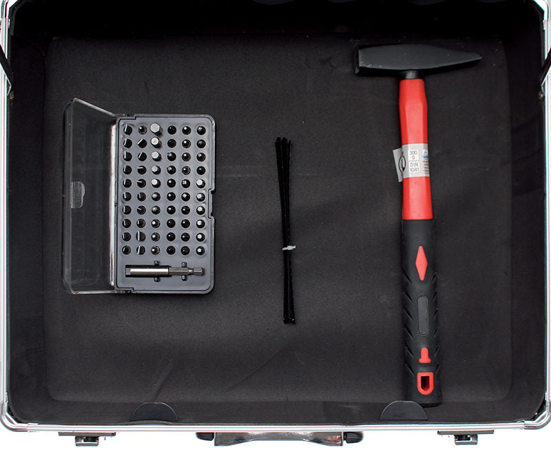 CASSETTA IN ALLUMINIO CON 129 UTENSILI BGS2204