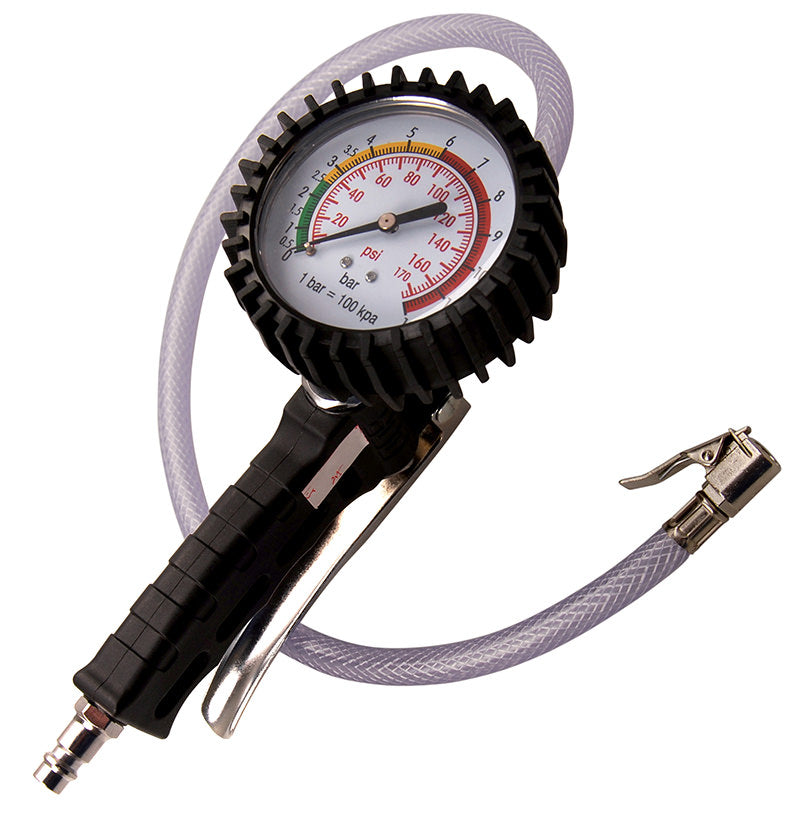 PISTOLA DI GONFIAGGIO PNEUMATICA CON INDICATORE, 0-10 BAR BGS3242