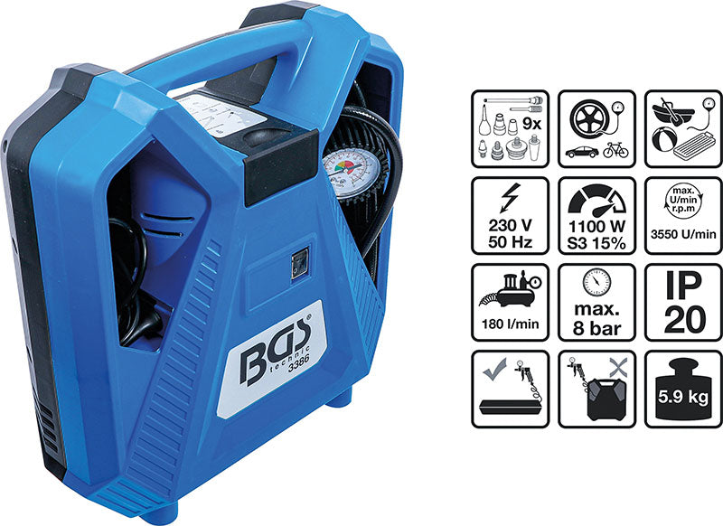 COMPRESSORE D’ARIA PORTATILE BGS3386