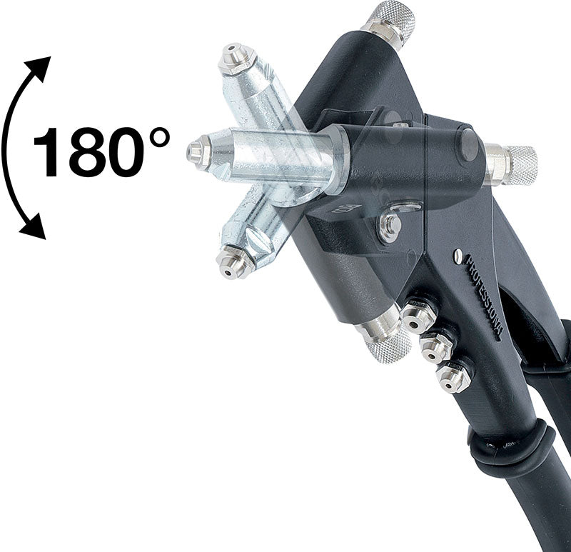 SET RIVETTATRICE CON TESTA GIREVOLE 360° BGS438