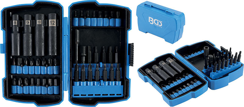 SET 42 PEZZI, INSERTIE BUSSOLE, ATT. 1/4 E 3/8 BGS4810