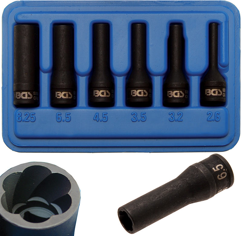 SET 6 BUSSOLE SERR.ELETTRODI CANDELETTE, ATT. 1/4 BGS5290