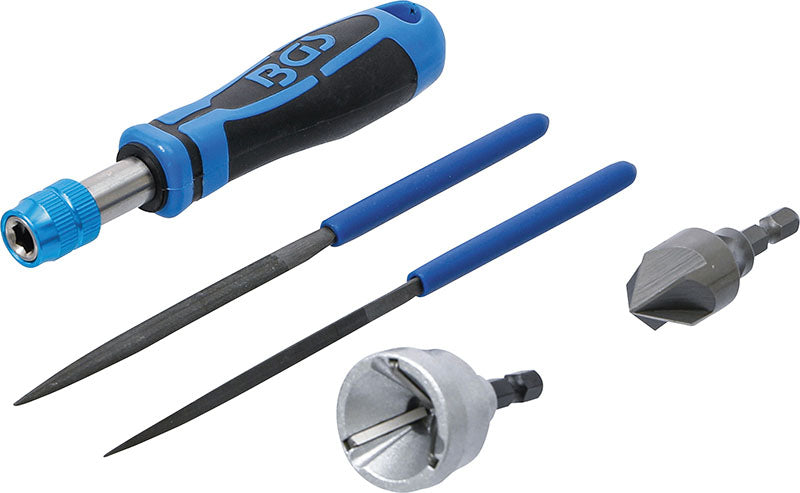 SET 5 PEZZI, UTENSILI PER LA SBAVATURA ESTERNA & INTERNA BGS6773