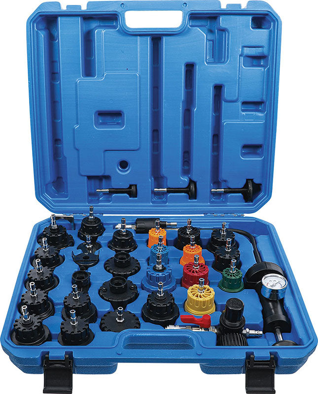 SET 32 PEZZI, TESTER PER PRESSIONE DEL RADIATORE E DEI SISTEMI RAFFREDAMENTO BGS6867