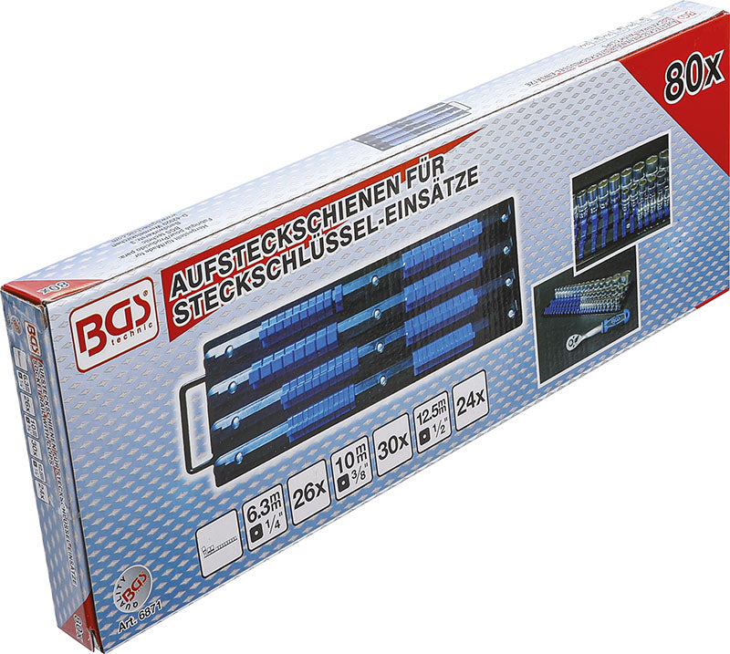 SET GUIDE PER BUSSOLE, CON 80 CLIP, PER BUSSOLE 1/4", 3/8" E 1/2" BGS6871