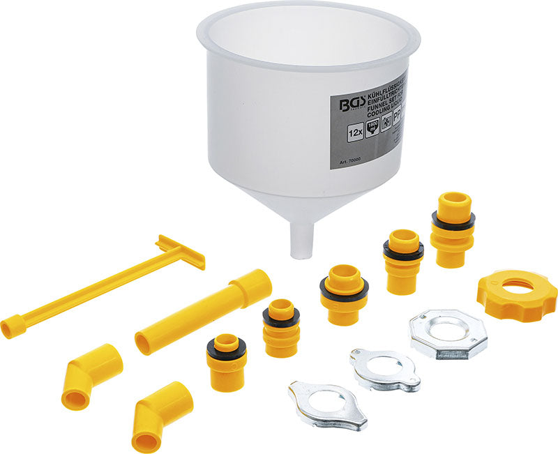 SET 12 PEZZI, IMBUTI PER LIQUIDO DI RAFFREDDAMENTO BGS70000