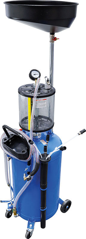 UTENSILE PNEUMATICO PER L'ASPIRAZIONE E LA RACCOLTA DELL'OLIO USATO, 80 LITRI BGS7003