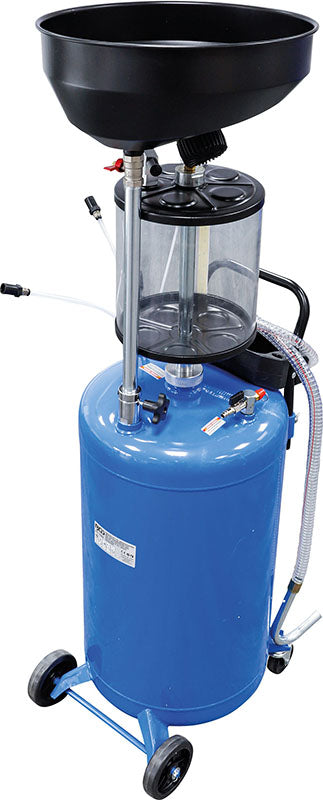 UTENSILE PNEUMATICO PER L'ASPIRAZIONE E LA RACCOLTA DELL'OLIO USATO, 80 LITRI BGS7003